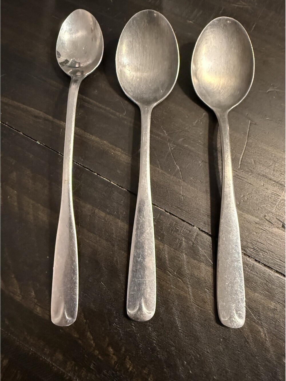 Vintage Northland Stainless Steel Village Common 2 Soup Spoons, 1 Iced Tea Spoon
